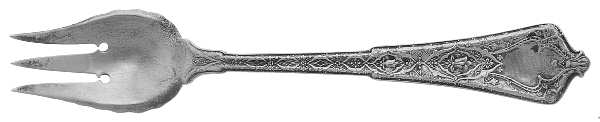 Persian (Sterling, 1872) 3 Tine Pastry Fork