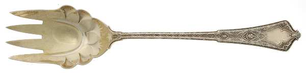 Persian (Sterling, 1872) Oversize Solid Salad Servng Fork