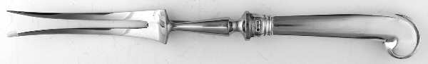 Rat Tail (Sterling, 1958) Small Steak Carving Fork with Stainless Prongs