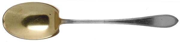 Reeded Edge (Sterling, 1937, No Monograms) Oversize Solid Salad Serving Spoon