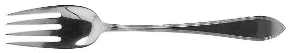 Reeded Edge (Sterling, 1937, No Monograms) Individual Salad Fork