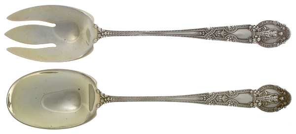 Renaissance (Sterling, 1905) (2 Pc) Solid Salad Set by Tiffany & CO SILVER