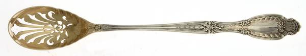 Richelieu (Sterling, 1892, No Monograms) Pierced Bowl Short Handle Olive Spoon