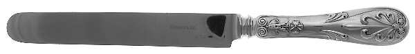Saratoga (Sterling, 1870, No Monograms) Blunt Hollow Knife with Bolster
