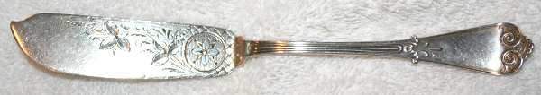 Tiffany (Sterling, 1869) Bright Cut Individual Solid Fish Knife