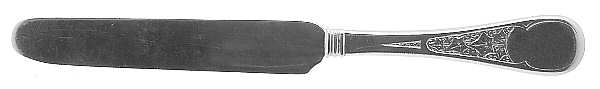 Antique Ivy (Sterling, 1870, No Monograms) Solid Dessert/Tea Knife