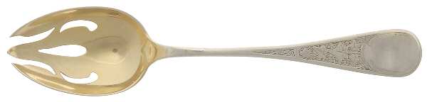 Antique Ivy (Sterling, 1870, No Monograms) Pierced Tablespoon (Serving Spoon)