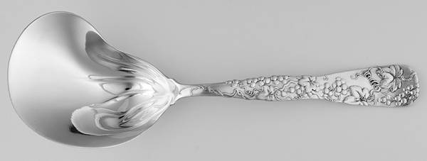 Vine-Multi Motif (Sterling, 1872) Berry Casserole Spoon w/Kidney Bowl
