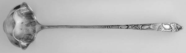Vine-Multi Motif (Sterling, 1872) Long Flower Blossom Cream Ladle
