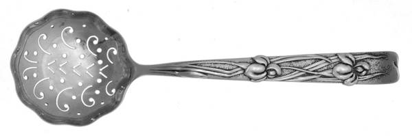Vine-Multi Motif (Sterling, 1872) Small Pierced Nut Serving Spoon