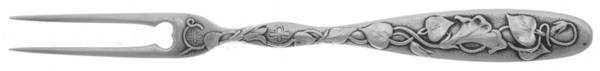 Vine-Multi Motif (Sterling, 1872) Individual Solid Fruit Fork