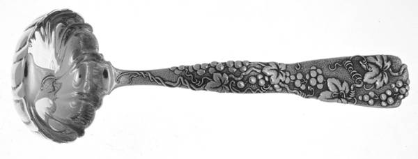 Vine-Multi Motif (Sterling, 1872) Solid Gravy Ladle with Fluted Bowl