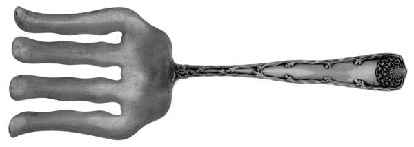 Wave Edge (Sterling, 1884) Large Solid Asparagus Serving Fork