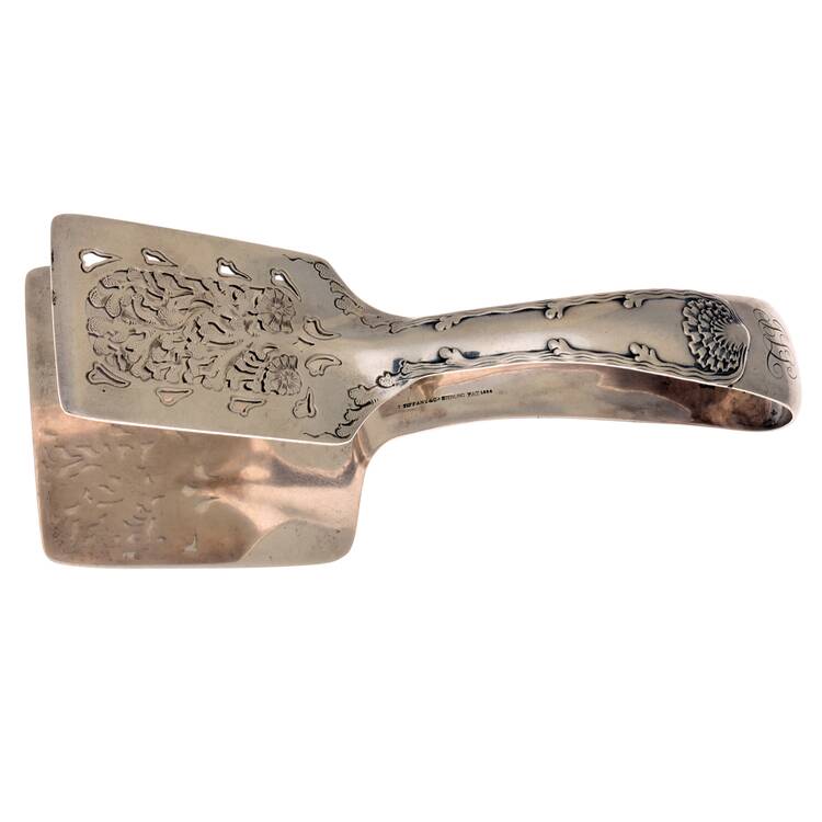 Wave Edge (Sterling, 1884) Solid Piece Aspragus Tongs
