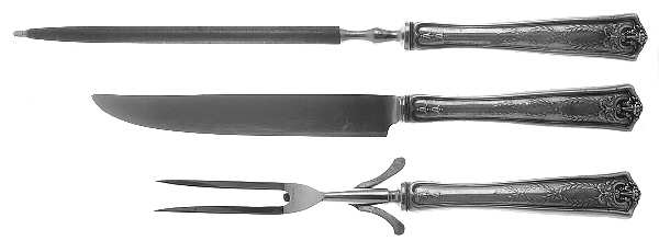Winthrop (Sterling, 1909) Small Steak 3-Piece Carving Set with Stainless Blade