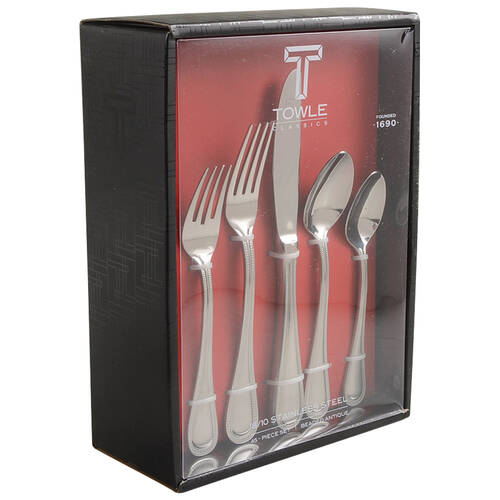 Beaded Antique (Stainless-Cutlery) 45 Piece Set