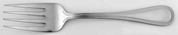 Beaded Antique (Stainless-Cutlery) Medium Solid Cold Meat Serving Fork