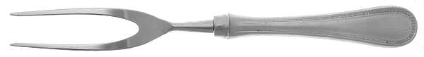 Beaded Antique (Stainless-Cutlery) Large Stainless-Prong Roast Carving Fork