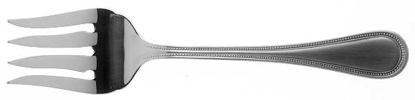 Beaded Antique (Stainless-Cutlery) Medium Solid Cold Meat Serving Fork