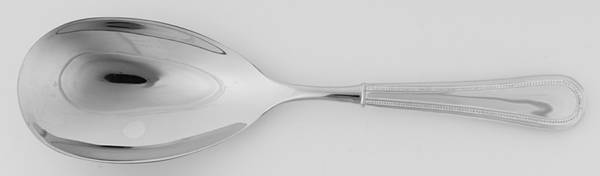 Beaded Antique (Silverplate, 1977) Salad Serving Spoon with Plated Bowl