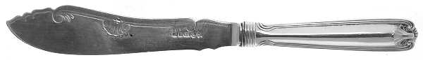 Benjamin Franklin (Sterling, 1904, T-Lion, No Mono) Individual Fish Knife with Silverplate Blade
