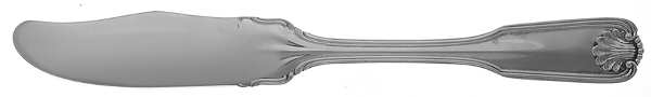 Benjamin Franklin (Sterling, 1904, T-Lion, No Mono) Large Flat Handle Butter Spreader