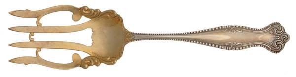 Canterbury (Sterling, 1893) Solid Salad Serving Fork