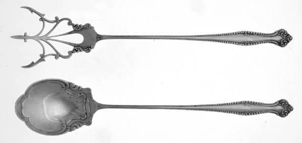 Canterbury (Sterling, 1893) 2 Pc Large Lettuce Serving Set