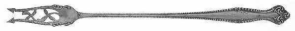 Canterbury (Sterling, 1893) Long Handle Olive Fork