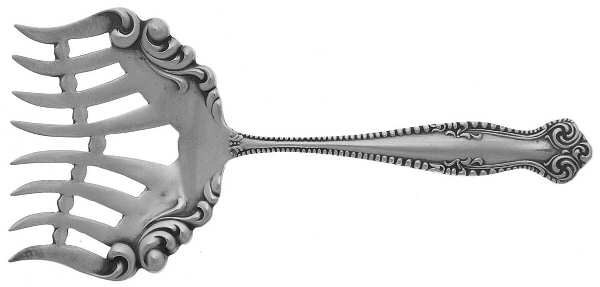Canterbury (Sterling, 1893) Large Solid Tined Sardine Serving Fork
