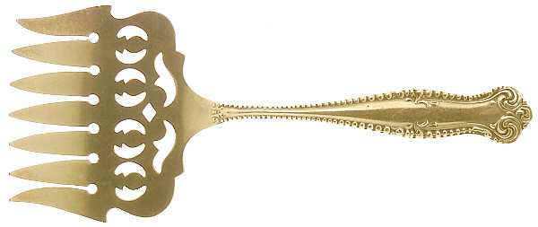 Canterbury (Sterling, 1893) Large Solid Tined Sardine Serving Fork