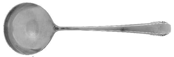 Cascade (Sterling, 1933, No Monograms) Round Bowl Soup Spoon (Bouillon)