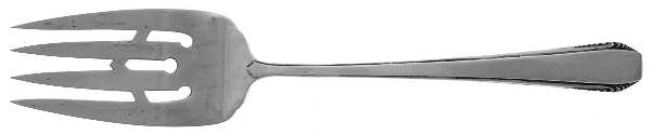 Cascade (Sterling, 1933, No Monograms) Small Solid Cold Meat Serving Fork