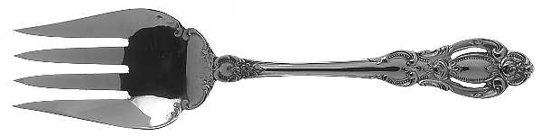 Champlain (Stainless, Georgian House) Large Solid Cold Meat Serving Fork