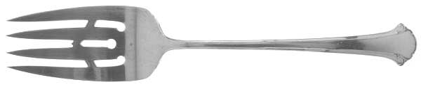 Chippendale (Sterling, 1937) Medium Solid Cold Meat Serving Fork