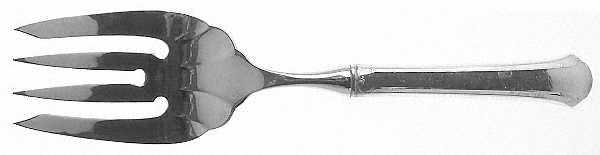 Chippendale (Sterling, 1937) Large Stainless-Tine Cold Meat Serving Fork