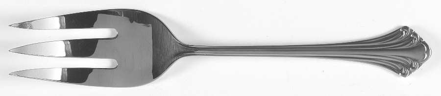 Colonial Plume (Stainless) Large Solid Cold Meat Serving Fork