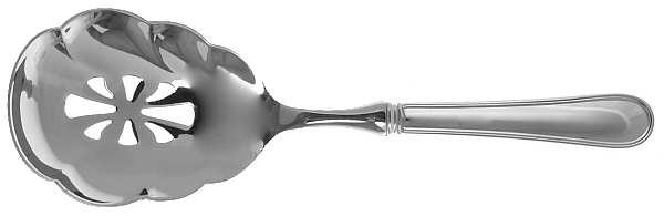 Colonial Thread (Sterling, 1950) Pierced Serving Spoon with Stainless Bowl