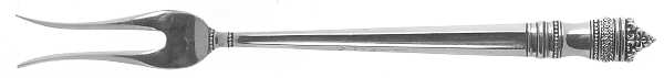 Danish Baroque (Sterling, 1970) Short Handle Pickle/Olive Fork
