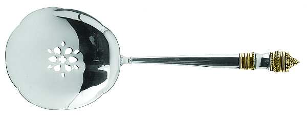 Danish Baroque Gold (Sterling, 1974) Tomato Server, Solid Piece