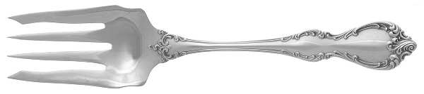 Debussy (Sterling, 1959) Medium Solid Cold Meat Serving Fork