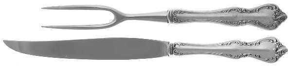 Debussy (Sterling, 1959) Small Steak 2-Piece Carving Set w/Stainless Blade