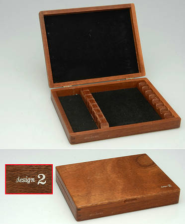 Design 2 (Stainless, Norway-Germany) Wood Case for 8 Piece Steak Set