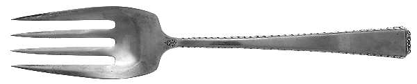 Drury Lane (Sterling, 1939, No Monograms) Small Solid Cold Meat Serving Fork