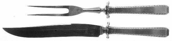 Drury Lane (Sterling, 1939, No Monograms) Small Steak 2-Piece Carving Set w/Stainless Blade