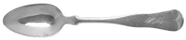 Fiddle (Sterling, 1880, No Monograms) Monogram Teaspoon