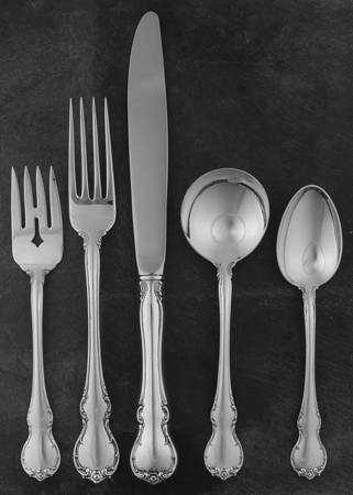 French Provincial (Sterling, 1948) 5 Piece Dinner Size Setting by Towle Silver