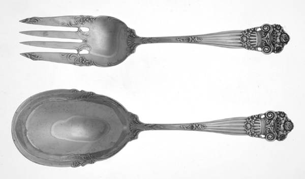 Georgian (Sterling, 1898, Old) (2 Pc) Solid Salad Set