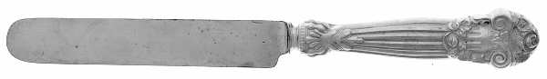 Georgian (Sterling, 1898, Old) Blunt Hollow Knife with Bolster by Towle Silver