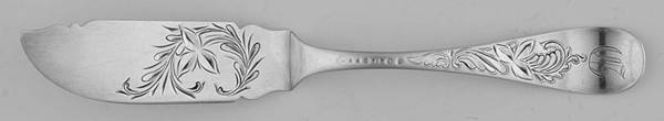 Gladys (Sterling, 1890) Flat Handle Bright Cut Master Butter